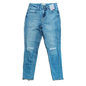 New! WINDSOR High Rise Skinny Crop Sz 11 Women's Jrs Raw Hem Stretch Jeans